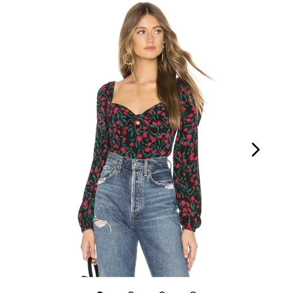 Lovers + Friends Wiley Floral Top In Rosebud Size M - Picture 4 of 16